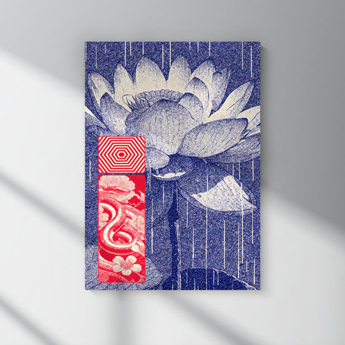 Blue-Washed Flower
