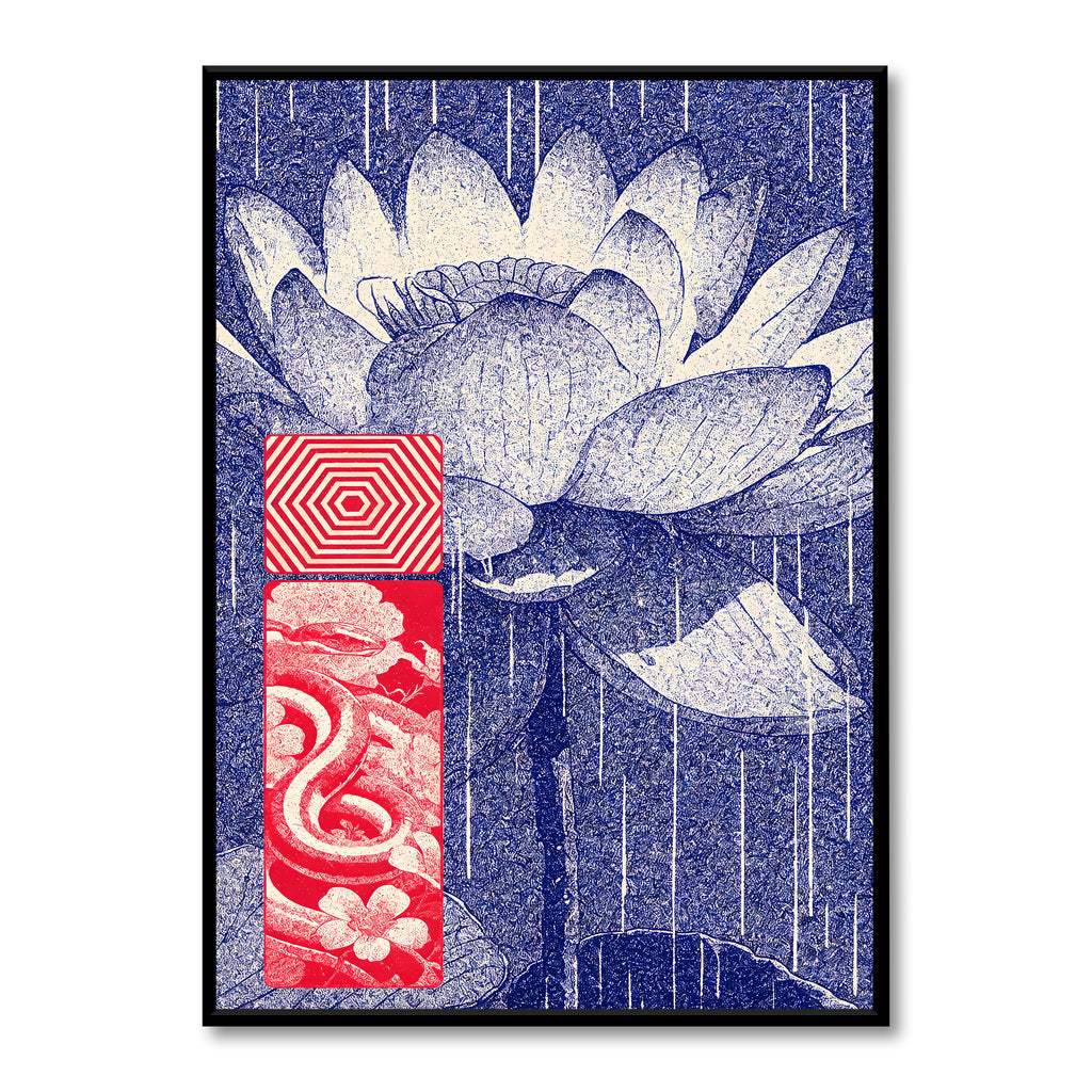 Blue-Washed Flower